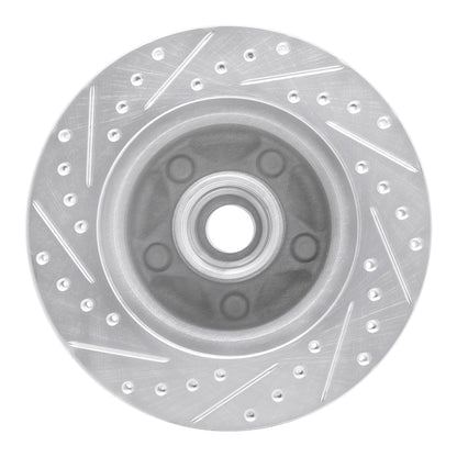 R1 Concepts R1 86-92 Jeep COMANCHE Front Right Drilled & Slotted Silver Brake Rotor