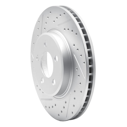 R1 Concepts R1 06-08 Jaguar S-Type Rear Left Drilled & Slotted Geo-Carbon Rotor
