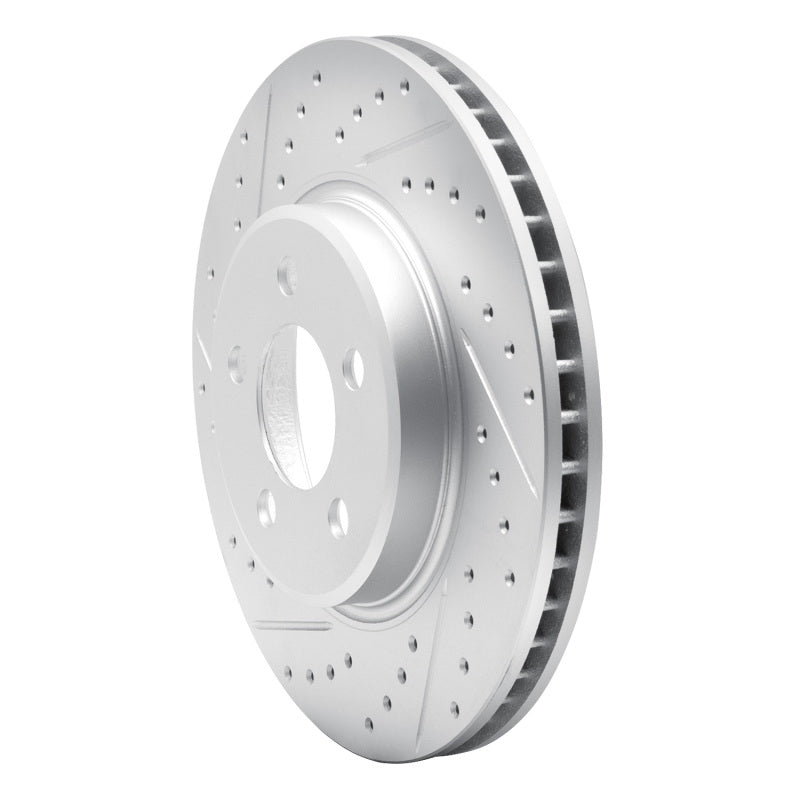 R1 Concepts R1 08-12 Jeep J8 Front Left Drilled & Slotted Geo-Carbon Rotor