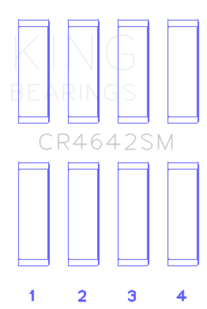 King Engine Bearings Toyota 1/2Nr-Fe (Size +0.50mm) Connecting Rod Bearing Set