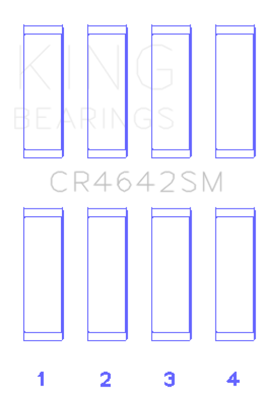 King Engine Bearings Toyota 1/2Nr-Fe (Size +0.25mm) Connecting Rod Bearing Set