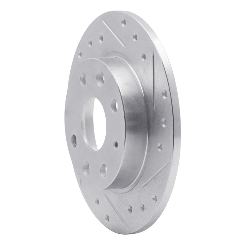 R1 Concepts R1 90-93 Mazda Miata Rear Right Drilled & Slotted Silver Brake Rotor