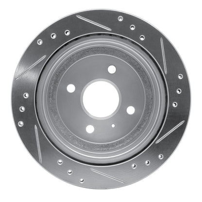 R1 Concepts R1 83-89 Isuzu Impulse Rear Left Drilled & Slotted Silver Brake Rotor