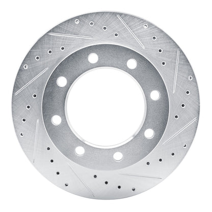 R1 Concepts R1 77-00 Chevrolet V30 & V3500 Pickup Front Right Drilled & Slotted Silver Brake Rotor