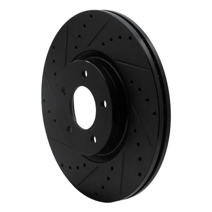 R1 Concepts R1 07-13 Mazda 3 Front Left Drilled & Slotted Black Brake Rotor