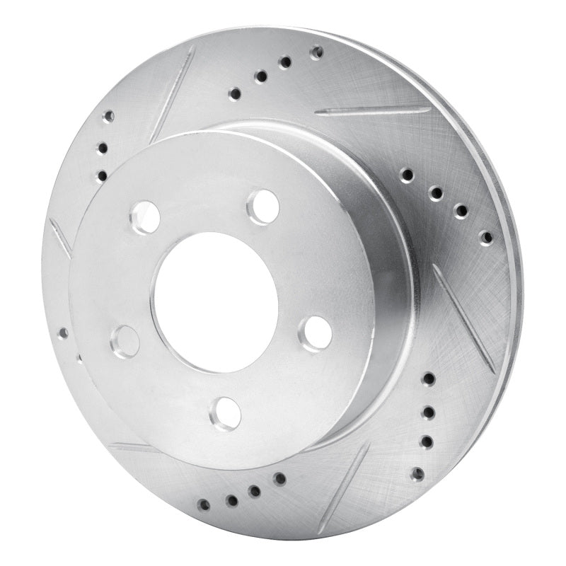 R1 Concepts R1 99-06 Jeep Cherokee Front Left Drilled & Slotted Silver Brake Rotor