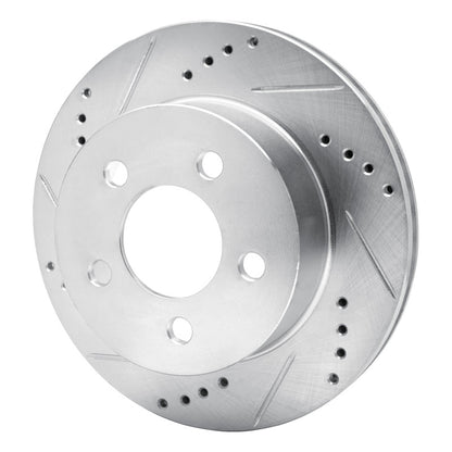R1 Concepts R1 99-06 Jeep Cherokee Front Left Drilled & Slotted Silver Brake Rotor