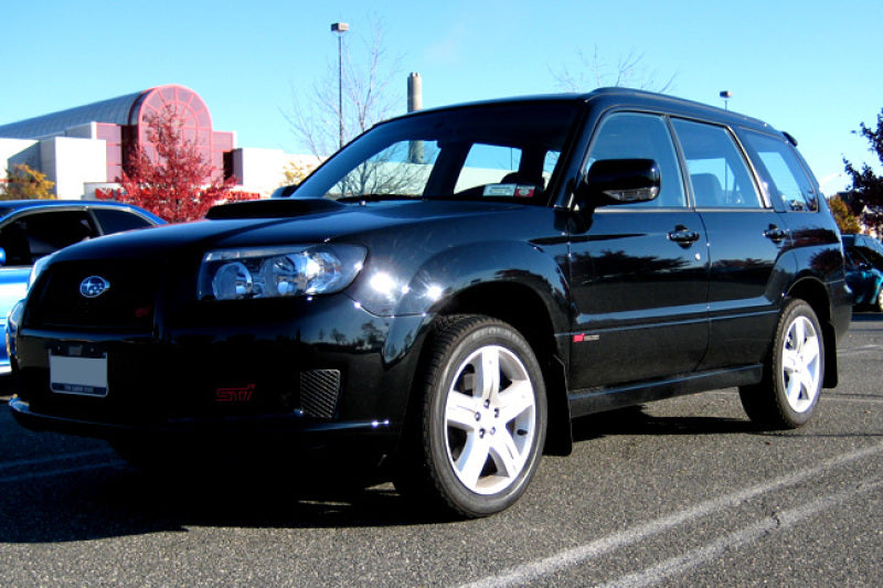 Rally Armor 03-08 Subaru Forester Basic Black Mud Flap w/ Black Logo