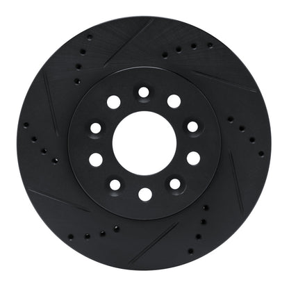 R1 Concepts R1 04-07 Ford Freestar Front Left Drilled & Slotted Black Brake Rotor