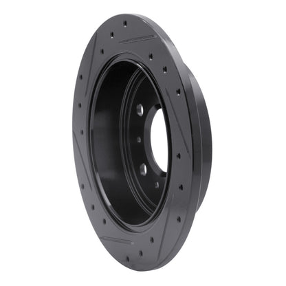 R1 Concepts R1 06-10 Buick LaCrosse Rear Right Drilled & Slotted Black Brake Rotor