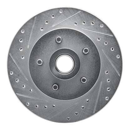 R1 Concepts R1 1987-1990 Dodge Dakota RWD Front Left Drilled & Slotted Silver Brake Rotor
