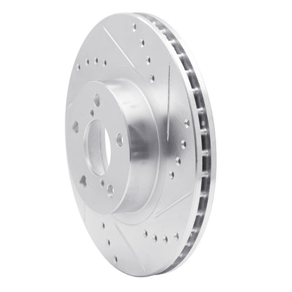 R1 Concepts R1 90-16 Saab 9-2X Front Right Drilled & Slotted Silver Brake Rotor