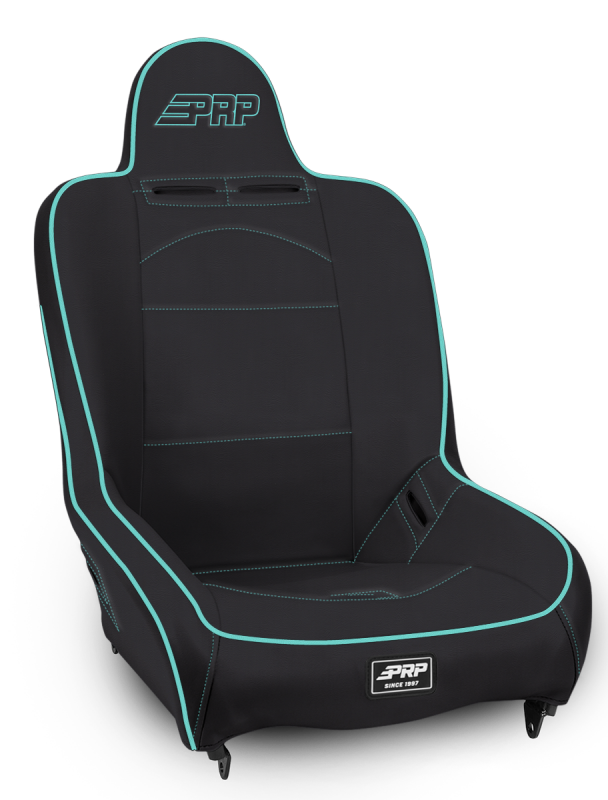 PRP Seats PRP Premier High Back Suspension Seat- Black/Teal Vinyl