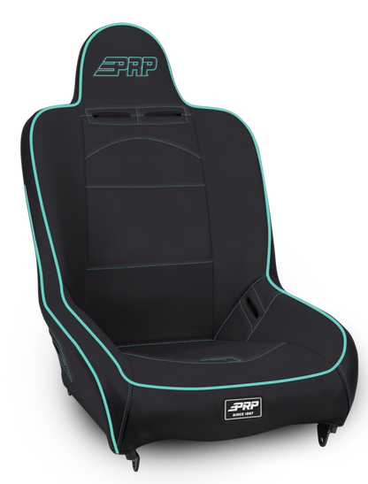 PRP Seats PRP Premier High Back Suspension Seat- Black/Teal Vinyl