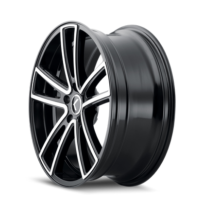 Kraze Wheels Kraze KR190 Lusso 22x8.5 / 5x120 BP / 38mm Offset / 74.1mm Hub Gloss Black Machined Wheel