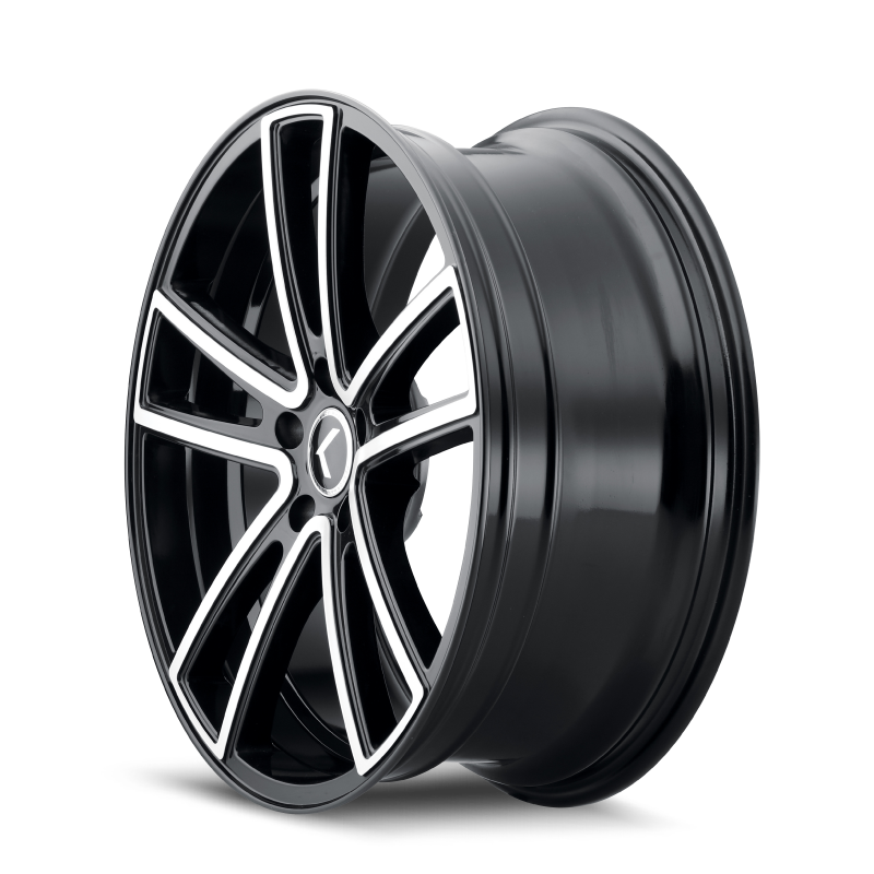 Kraze Wheels Kraze KR190 Lusso 22x8.5 / 5x114.3 BP / 38mm Offset / 72.62mm Hub Gloss Black Machined Wheel