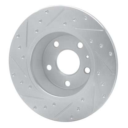 R1 Concepts R1 08-15 Audi TT Rear Right Drilled & Slotted Silver Brake Rotor