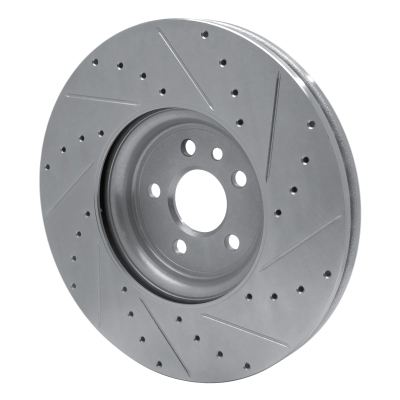 R1 Concepts R1 17-20 Jaguar F-Pace Front Left Drilled & Slotted Silver Brake Rotor