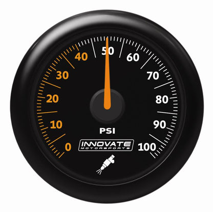 Innovate Motorsports Innovate MTX Analog Fuel Pressure 0-100psi Gauge Kit - Black Dial