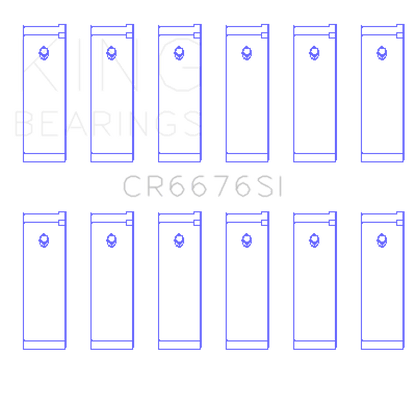 King Engine Bearings Nissan Rb30/Vg30 (Size +1.0mm) Connecting Rod Bearing Set