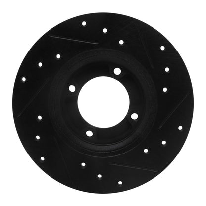 R1 Concepts R1 75-79 Toyota Corolla (US/Canada) Front Left Drilled & Slotted Black Brake Rotor