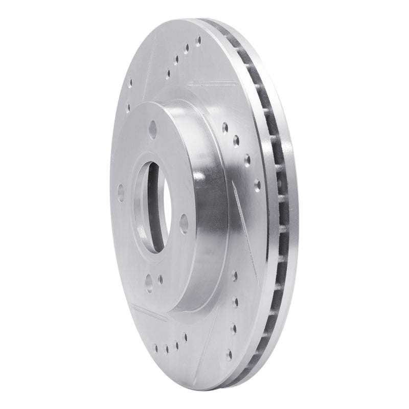 R1 Concepts R1 11-19 Ford Fiesta (USA/Canada) Front Left Drilled & Slotted Silver Brake Rotor