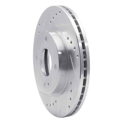 R1 Concepts R1 11-19 Ford Fiesta (USA/Canada) Front Left Drilled & Slotted Silver Brake Rotor