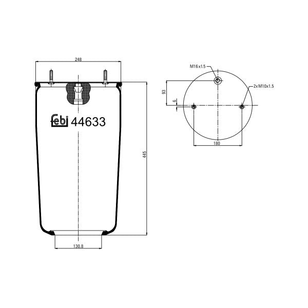 FEBI FE44633 Air Suspension Bellow