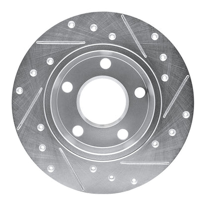 R1 Concepts R1 99-05 Audi A6 Quattro Rear Left Drilled & Slotted Silver Brake Rotor