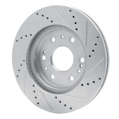 R1 Concepts R1 05-19 Chevrolet Silverado 1500 Front Left Drilled & Slotted Silver Brake Rotor