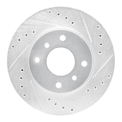 R1 Concepts R1 90-92 Infiniti M30 Front Right Drilled & Slotted Silver Brake Rotor