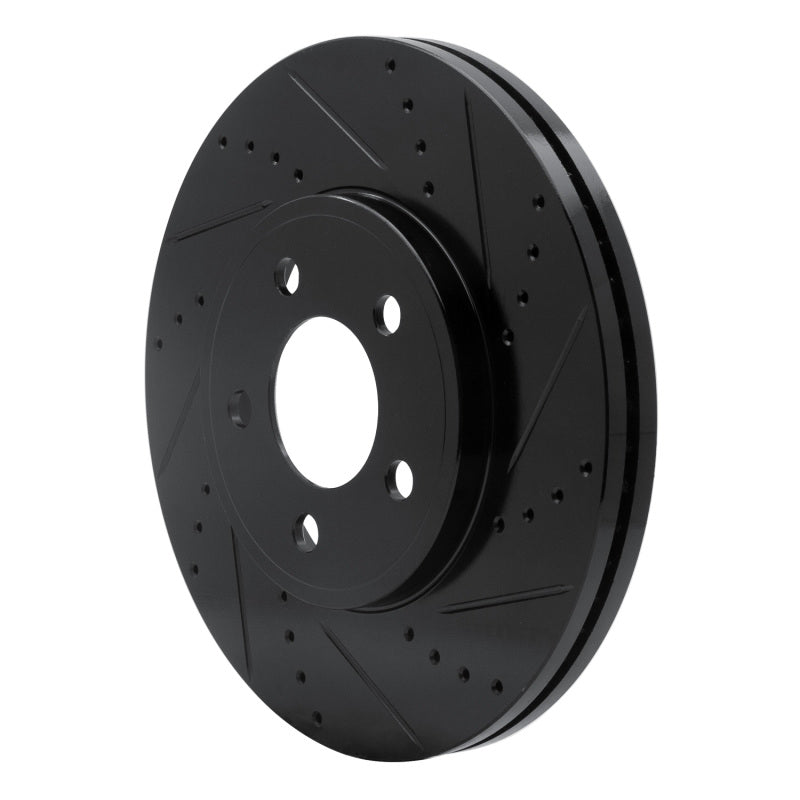 R1 Concepts R1 03-11 Ford Crown Victoria Front Right Drilled & Slotted Black Brake Rotor
