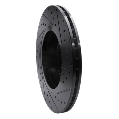 R1 Concepts R1 11-16 BMW 528I xDrive Front Left Drilled & Slotted Black Brake Rotor