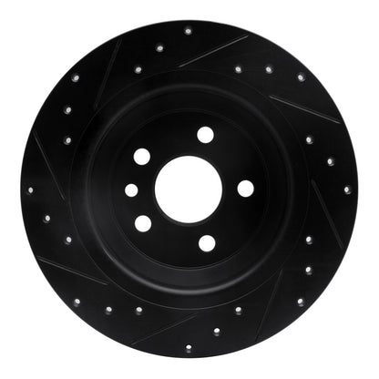 R1 Concepts R1 09-15 Ford Focus RS (Mexico) Rear Right Drilled & Slotted Black Brake Rotor