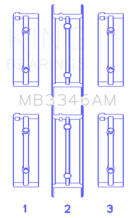 King Engine Bearings Subaru 1800Cc 1980 On (Size +0.25mm) Main Bearing Set