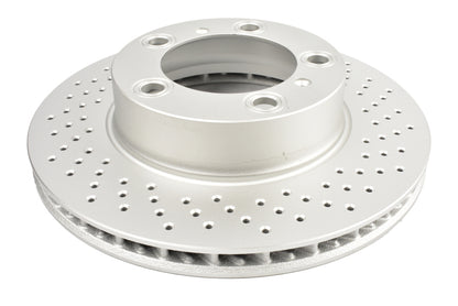 DBA 05-06 Porsche Boxster S (w/Iron Rotor) Coupe Front Right En-Shield OE Drilled Rotor