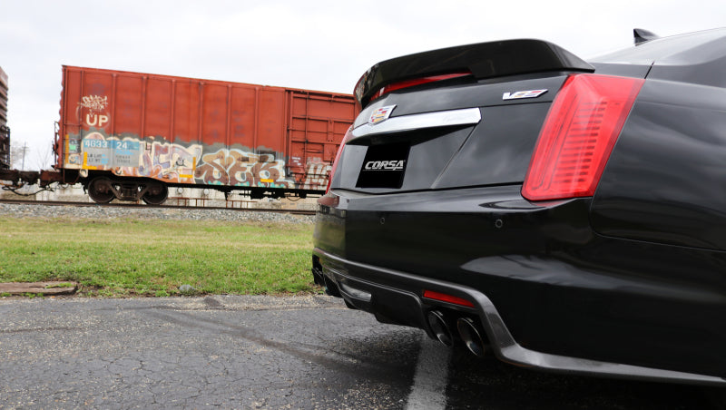 CORSA Performance Corsa 2016-2019 Cadillac CTS V Sedan 6.2L V8 2.75in Polished Sport Axle-Back Exhaust