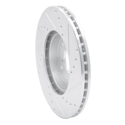 R1 Concepts R1 98-22 Acura CSX Front Left Drilled & Slotted Silver Brake Rotor