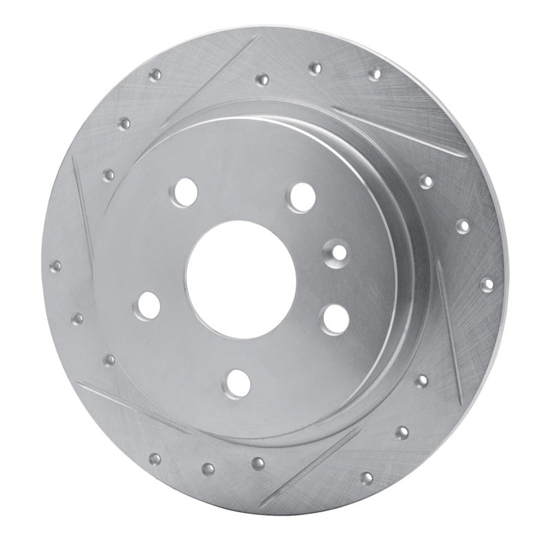 R1 Concepts R1 11-16 Buick LaCrosse Rear Left Drilled & Slotted Silver Brake Rotor