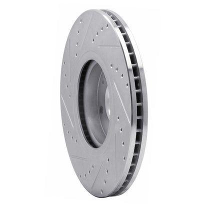 R1 Concepts R1 07-12 Hyundai Veracruz Front Right Drilled & Slotted Silver Brake Rotor