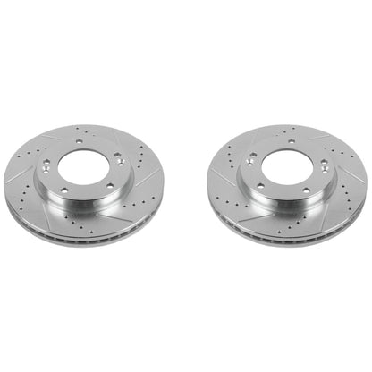 PowerStop Power Stop 07-09 Kia Sorento Front Evolution Drilled & Slotted Rotors - Pair