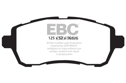 EBC 10-19 Ford Fiesta 1.6L Bluestuff Front Brake Pads