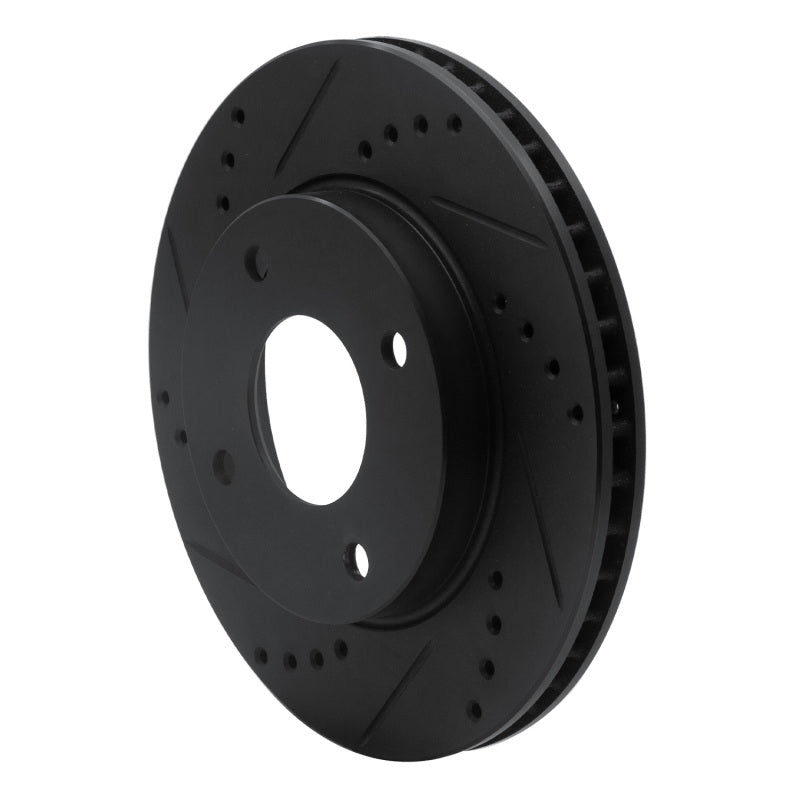 R1 Concepts R1 07-17 Nissan TIIDA (Mexico) Front Left Drilled & Slotted Black Brake Rotor