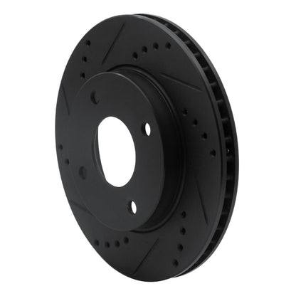 R1 Concepts R1 07-17 Nissan TIIDA (Mexico) Front Left Drilled & Slotted Black Brake Rotor
