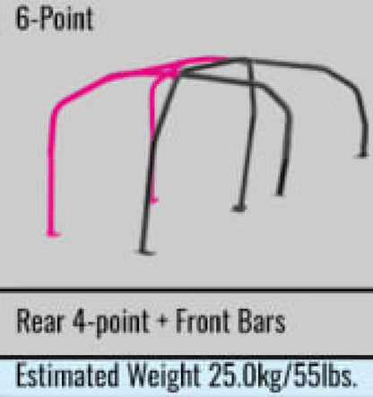 Cusco Safety21 4/5-Pssgr 6-PT BLK DASH-THROUGH Roll Cage Subaru STi GVB 11-14 (S/O/No Cancel)