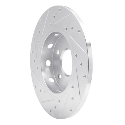 R1 Concepts R1 97-98 Mercedes-Benz C230 Front Right Drilled & Slotted Silver Brake Rotor