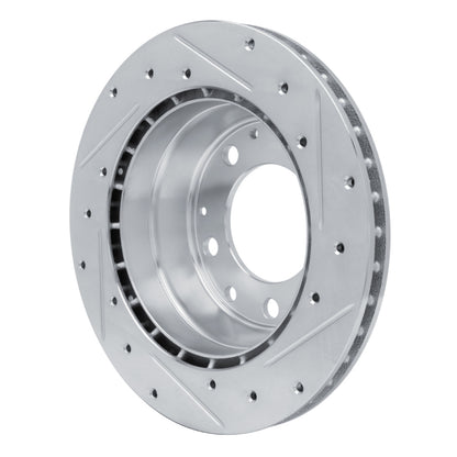 R1 Concepts R1 84-89 Porsche 911 Rear Left Drilled & Slotted Silver Brake Rotor