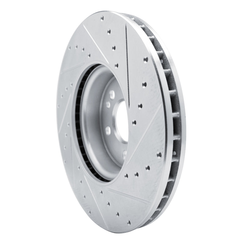 R1 Concepts R1 2020-2023 Mercedes-Benz GLE350 Front Left Drilled & Slotted Silver Brake Rotor