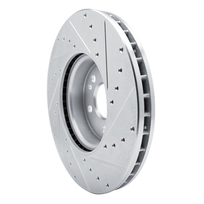 R1 Concepts R1 2020-2023 Mercedes-Benz GLE350 Front Left Drilled & Slotted Silver Brake Rotor