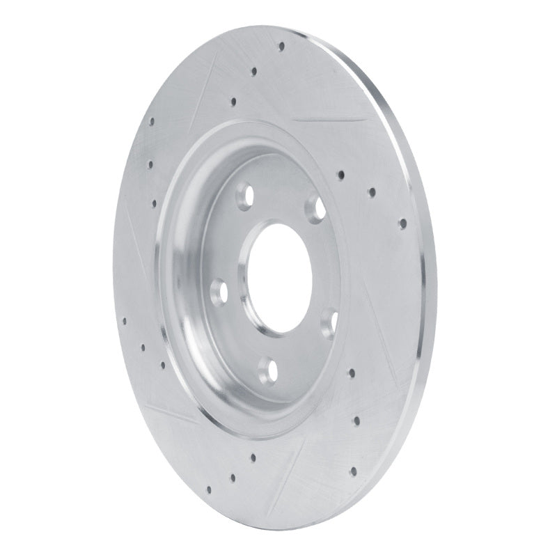 R1 Concepts R1 12-20 Chrysler Town & Country Rear Right Drilled & Slotted Silver Brake Rotor